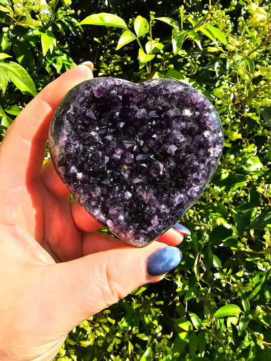 Amethyst Druze Heart H