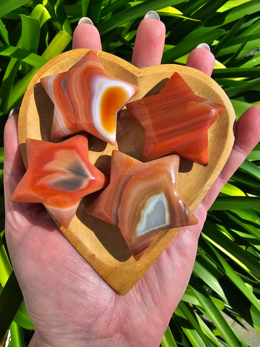 Agate Medium Carved Star