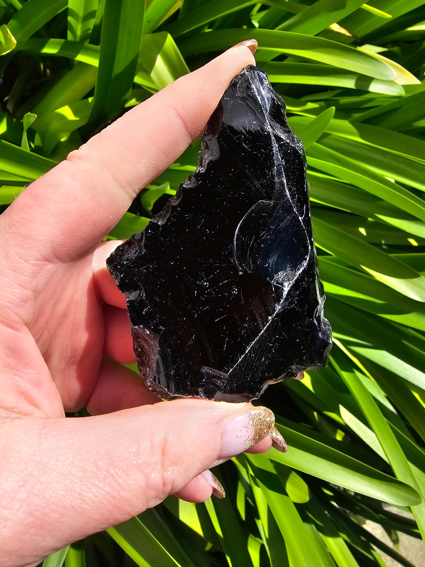 Black Obsidian Rough Piece Large