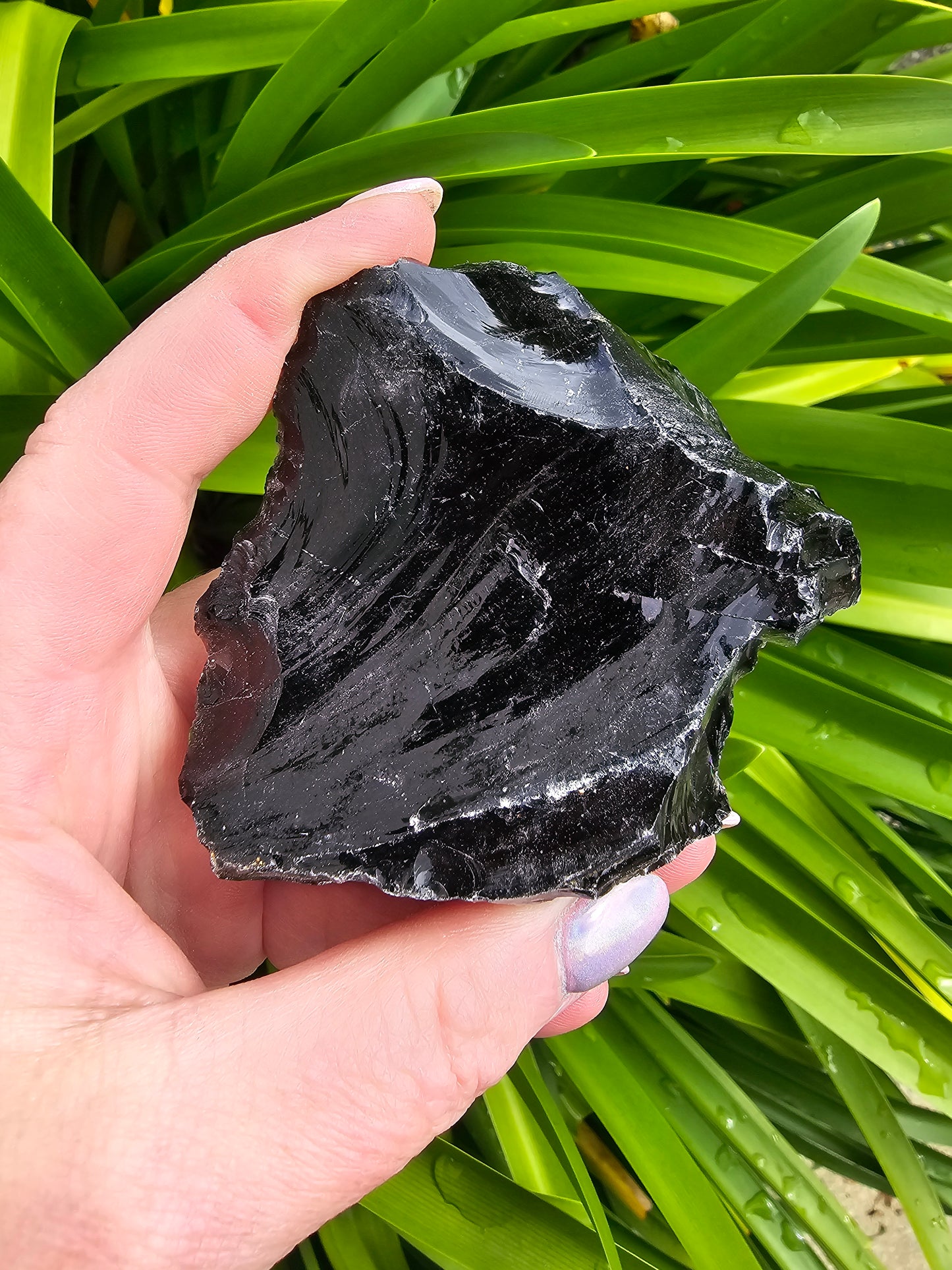 Black Obsidian Rough Piece Medium