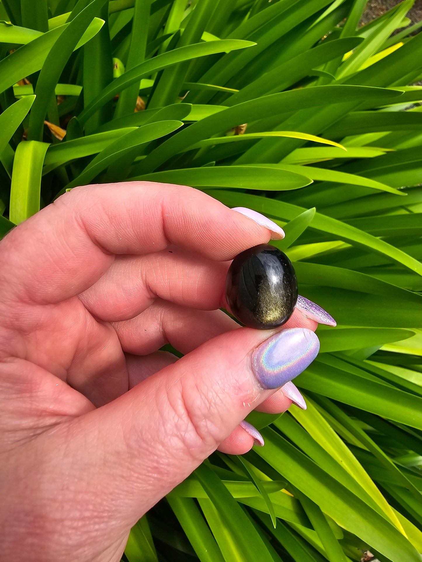 Golden Sheen Obsidian Tumbled Stone