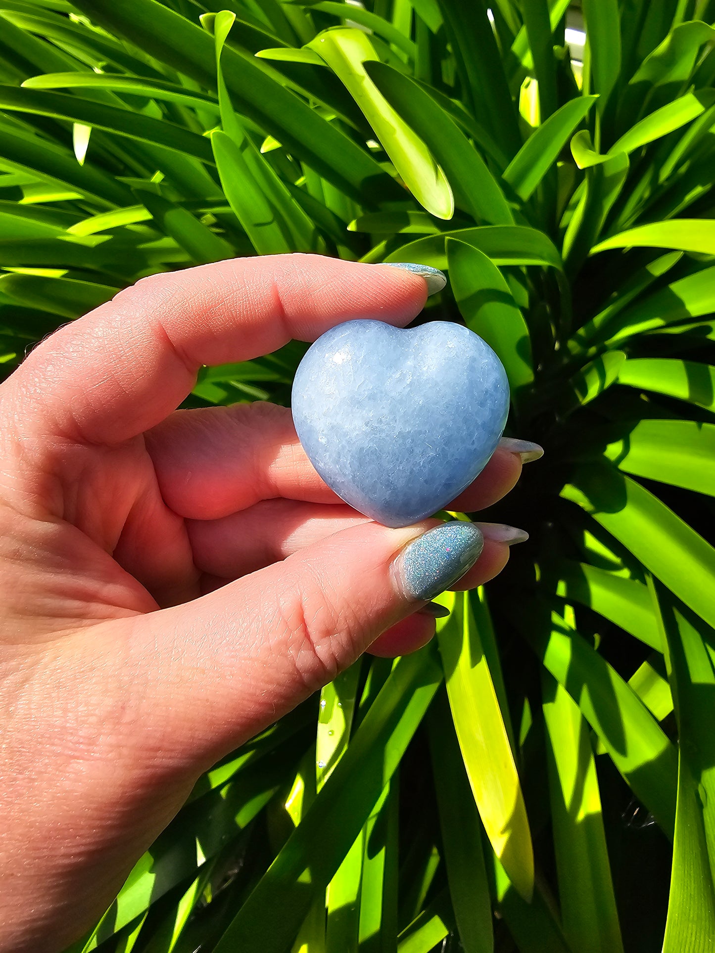 Blue Calcite Small Heart