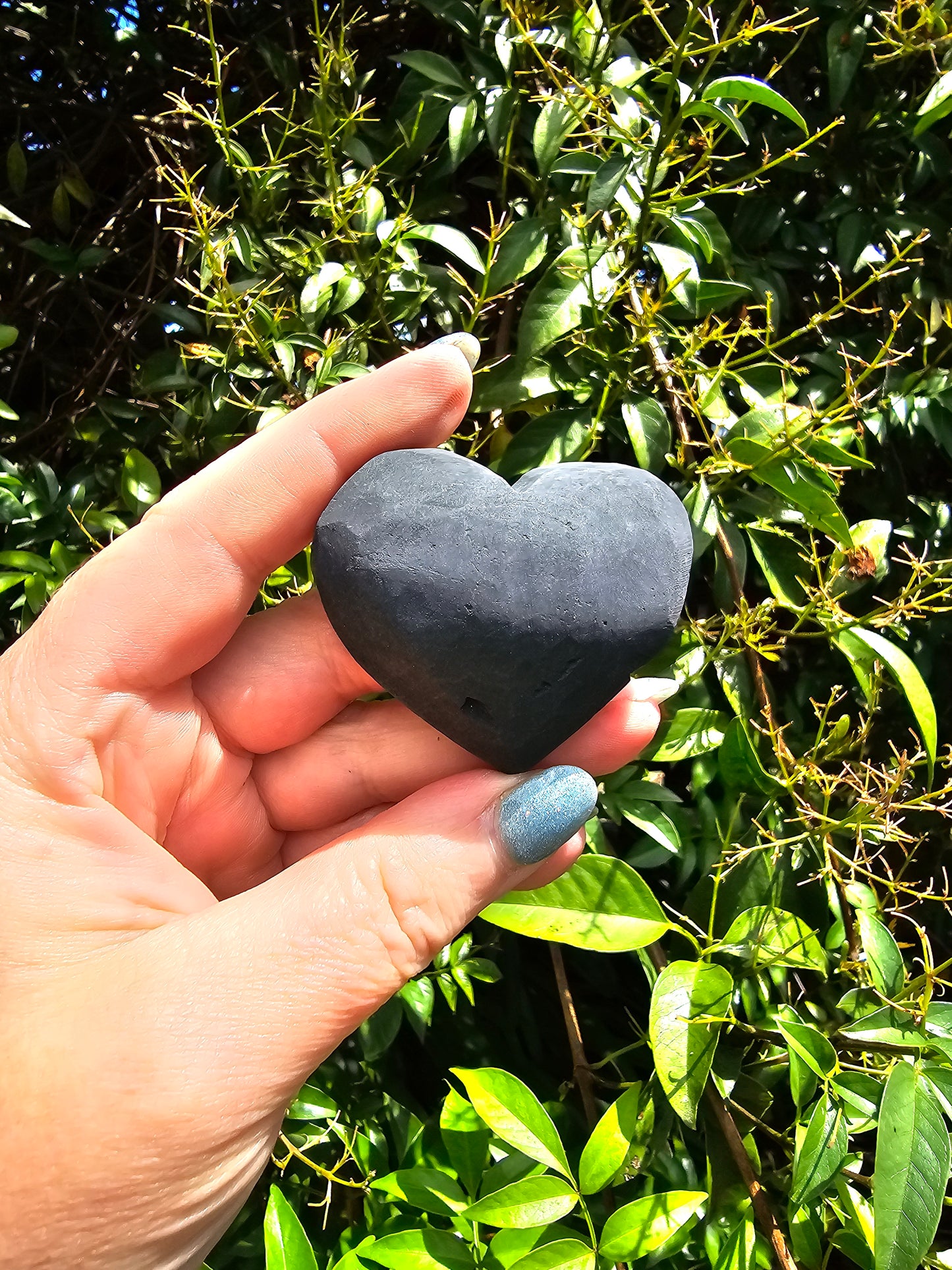 Shungite & Pyrite Heart A