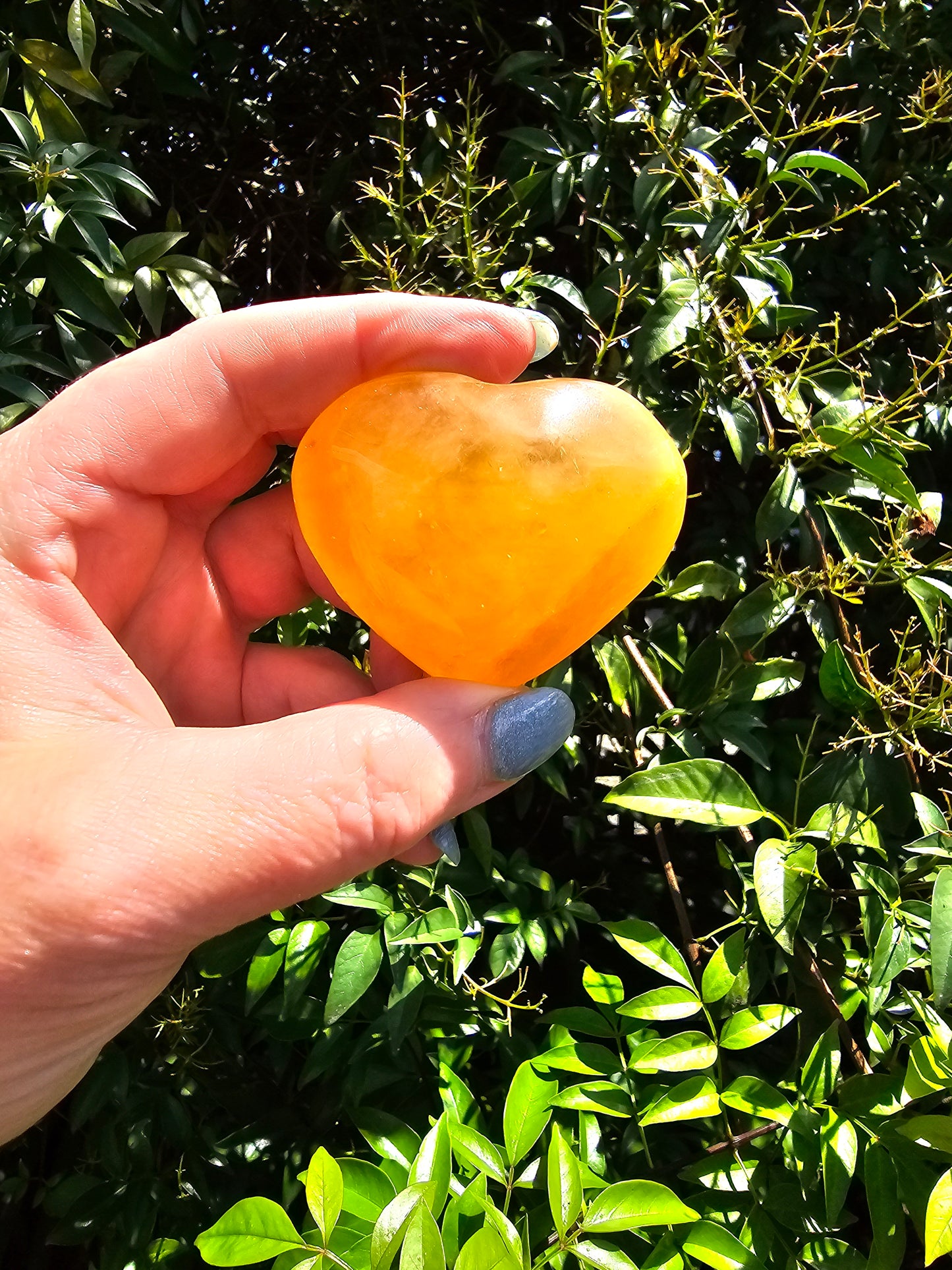 Honey Calcite Heart A