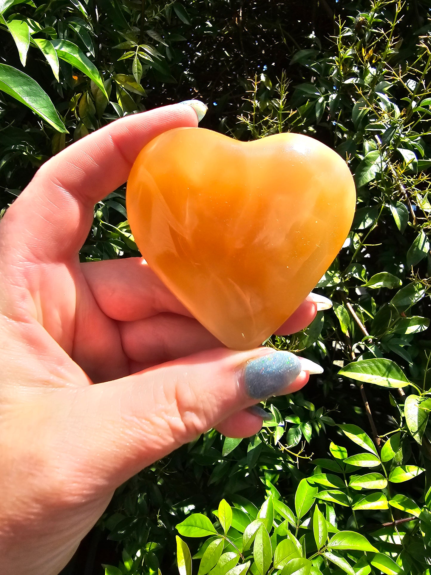 Honey Calcite Heart B