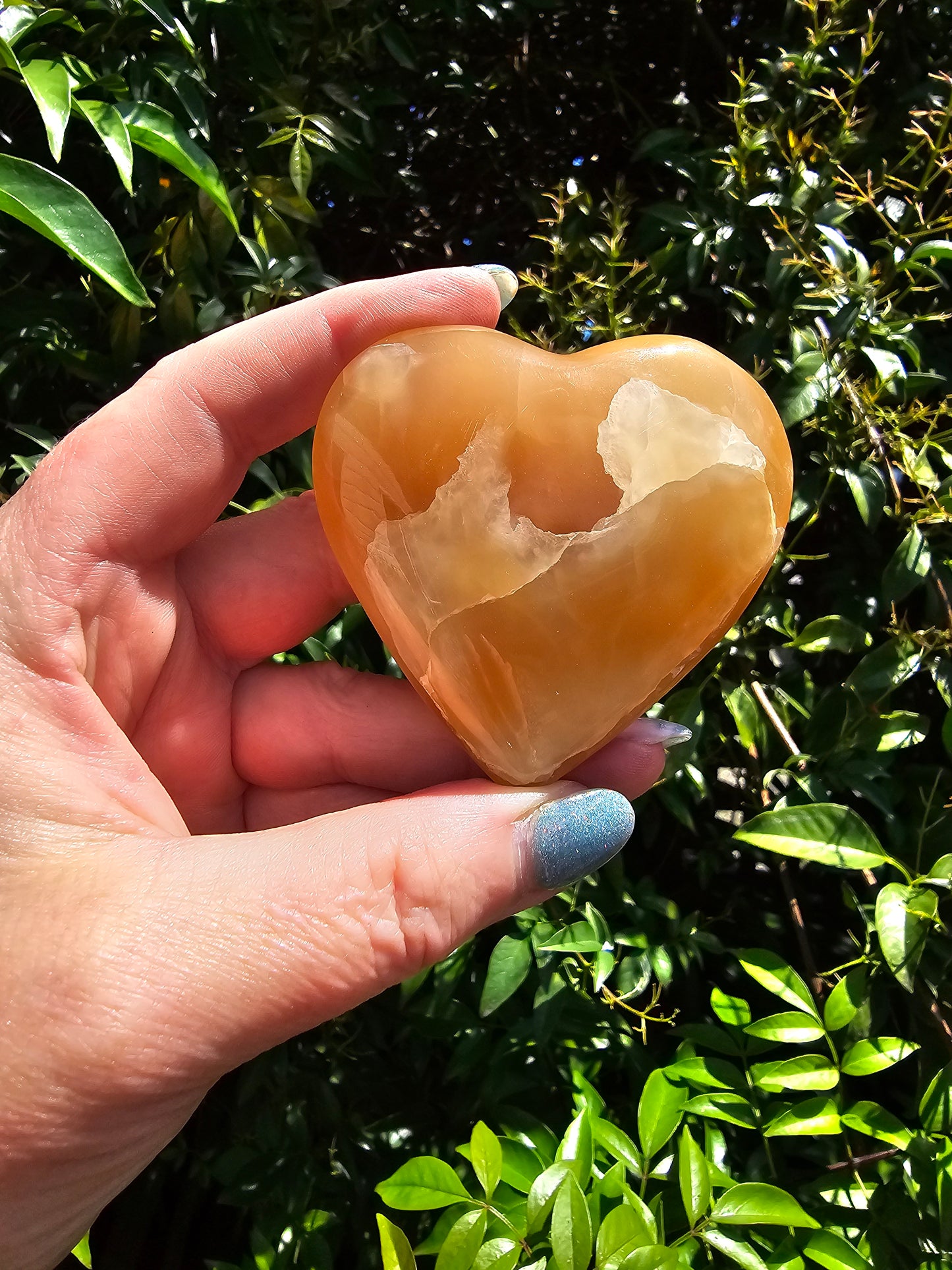 Honey Calcite Heart B