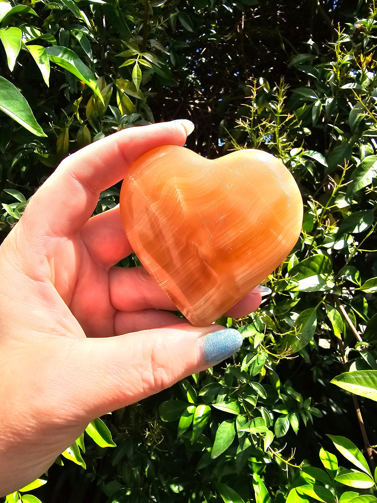 Honey Calcite Heart C