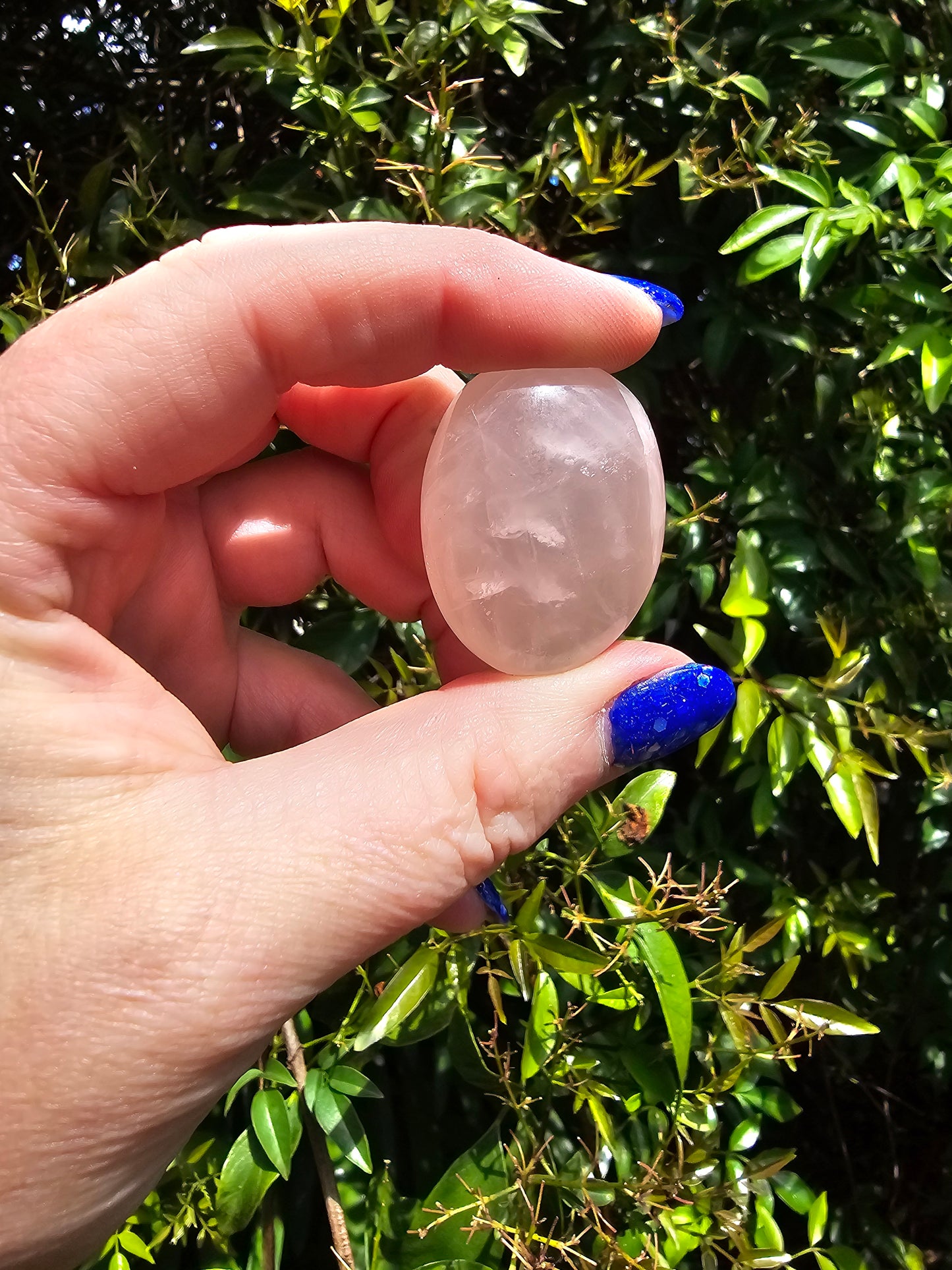 Rose Quartz Mini Palm Stone A