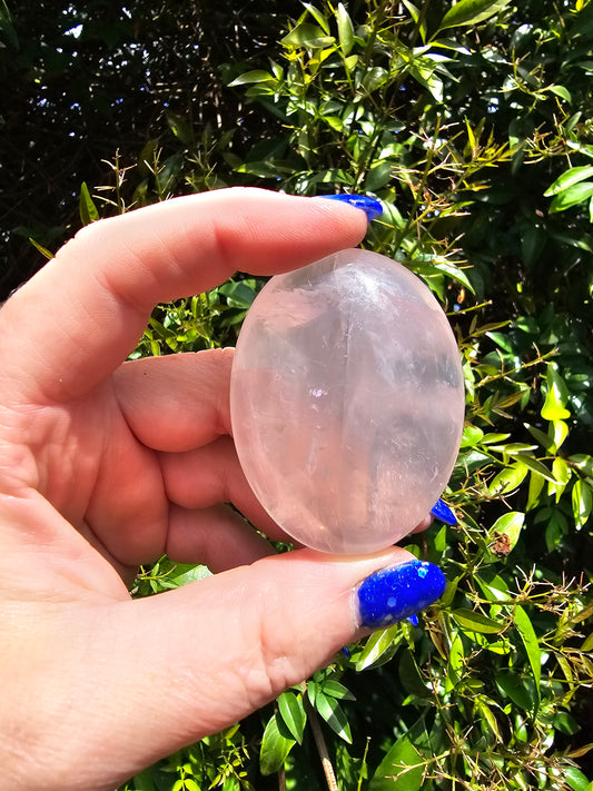 Rose Quartz Palm Stone C