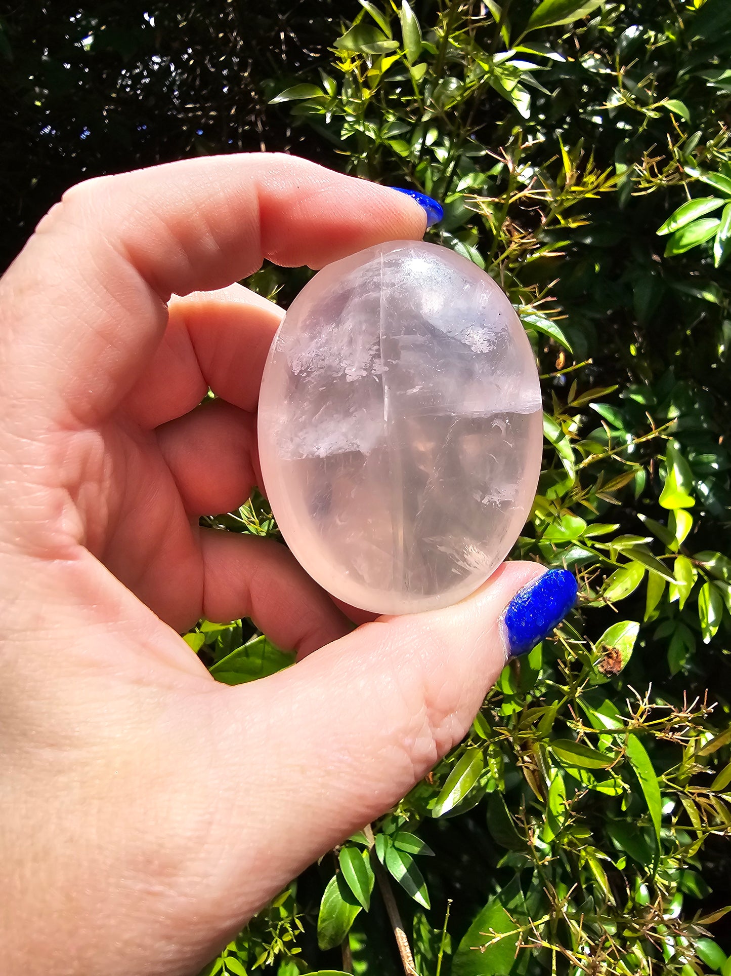 Rose Quartz Palm Stone C