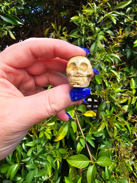 Picture Jasper Skull With Hole