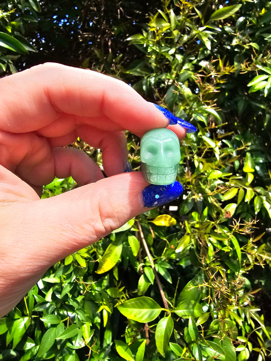 Green Aventurine Mini Skull