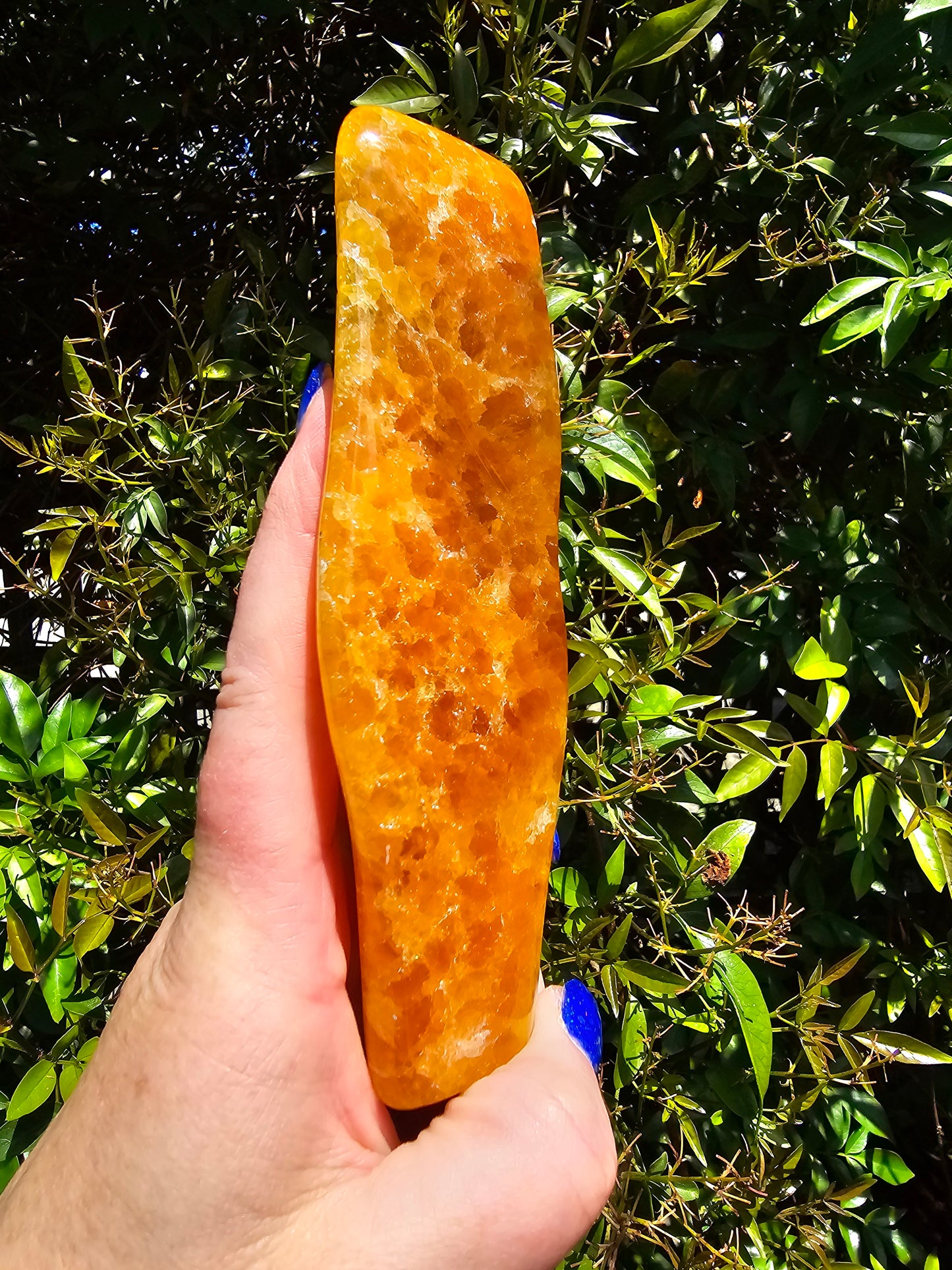 Orange Calcite Free Form Piece A