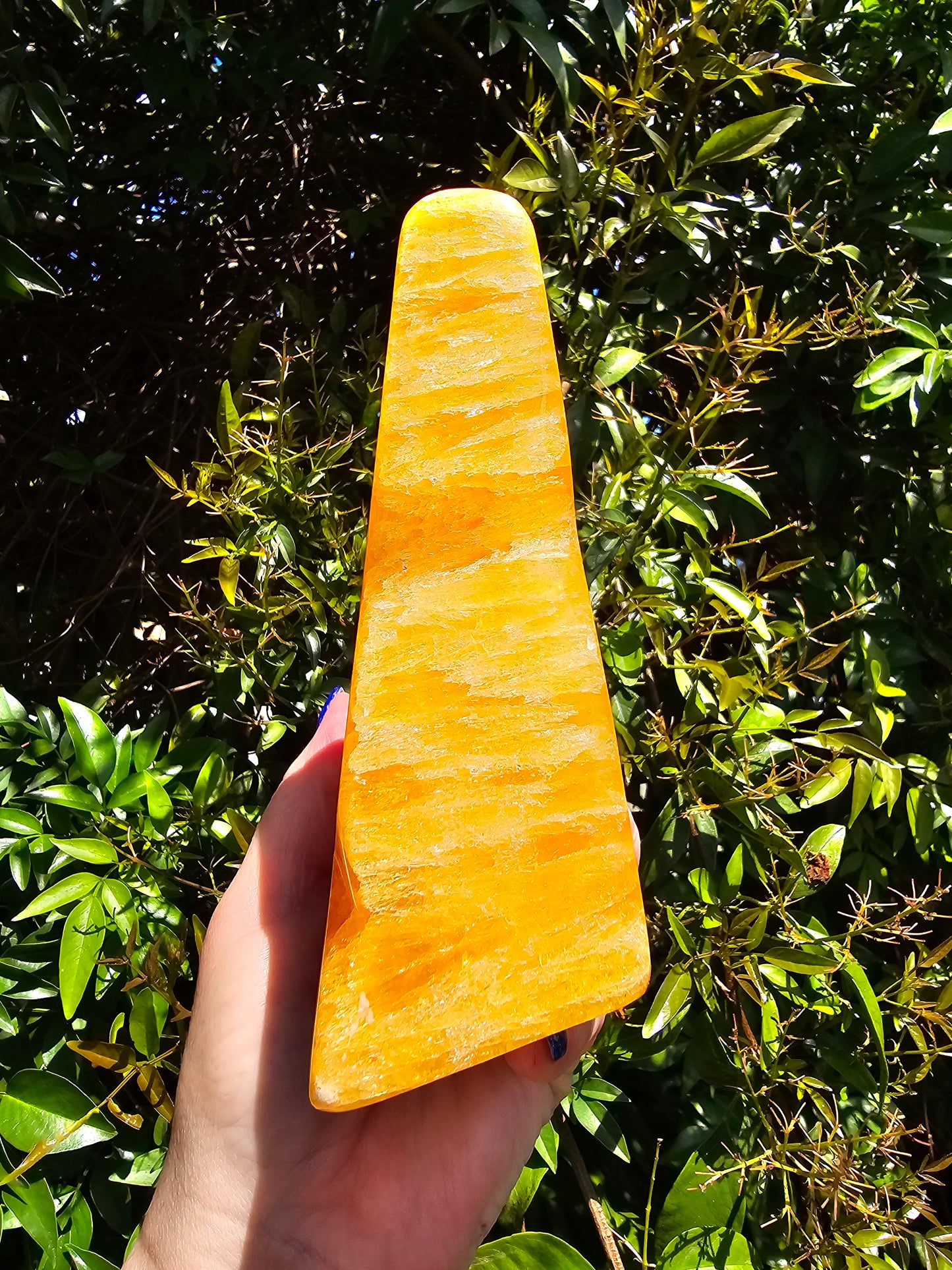 Orange Calcite Polished Free Form Piece C