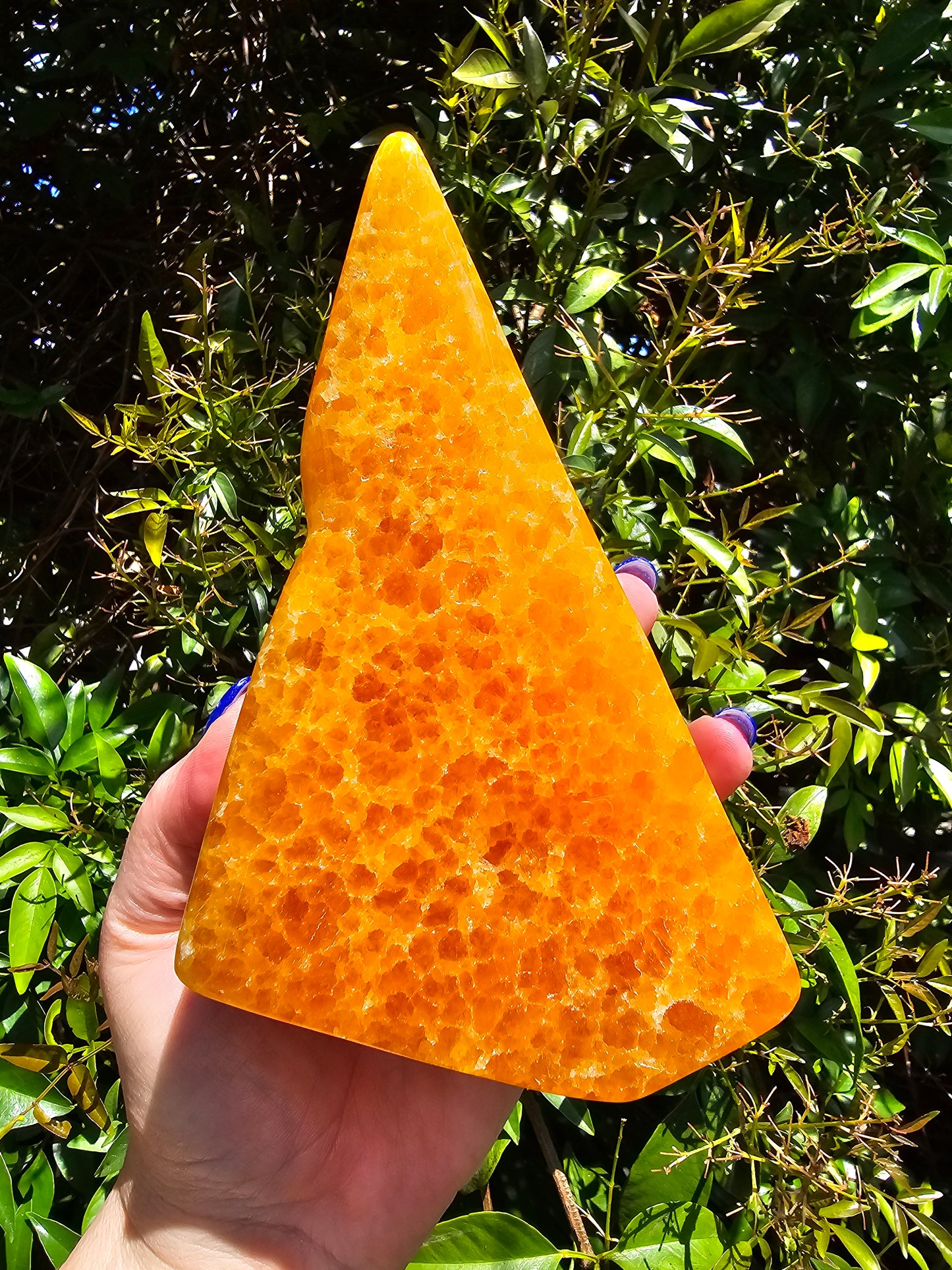 Orange Calcite Polished Free Form Piece C