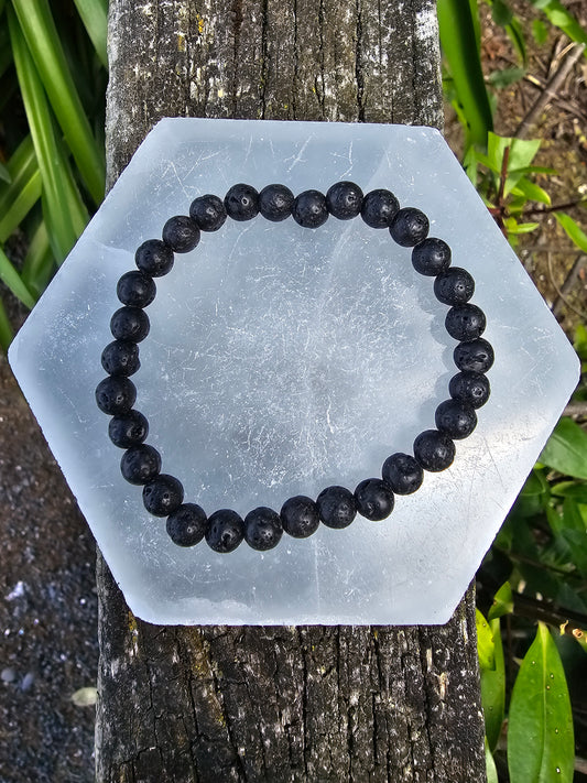 Lava | Small Round Bead Bracelet