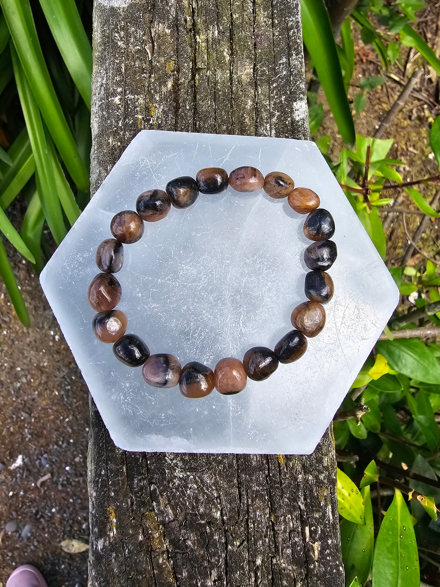 Chiastolite | Nugget Bead Bracelet