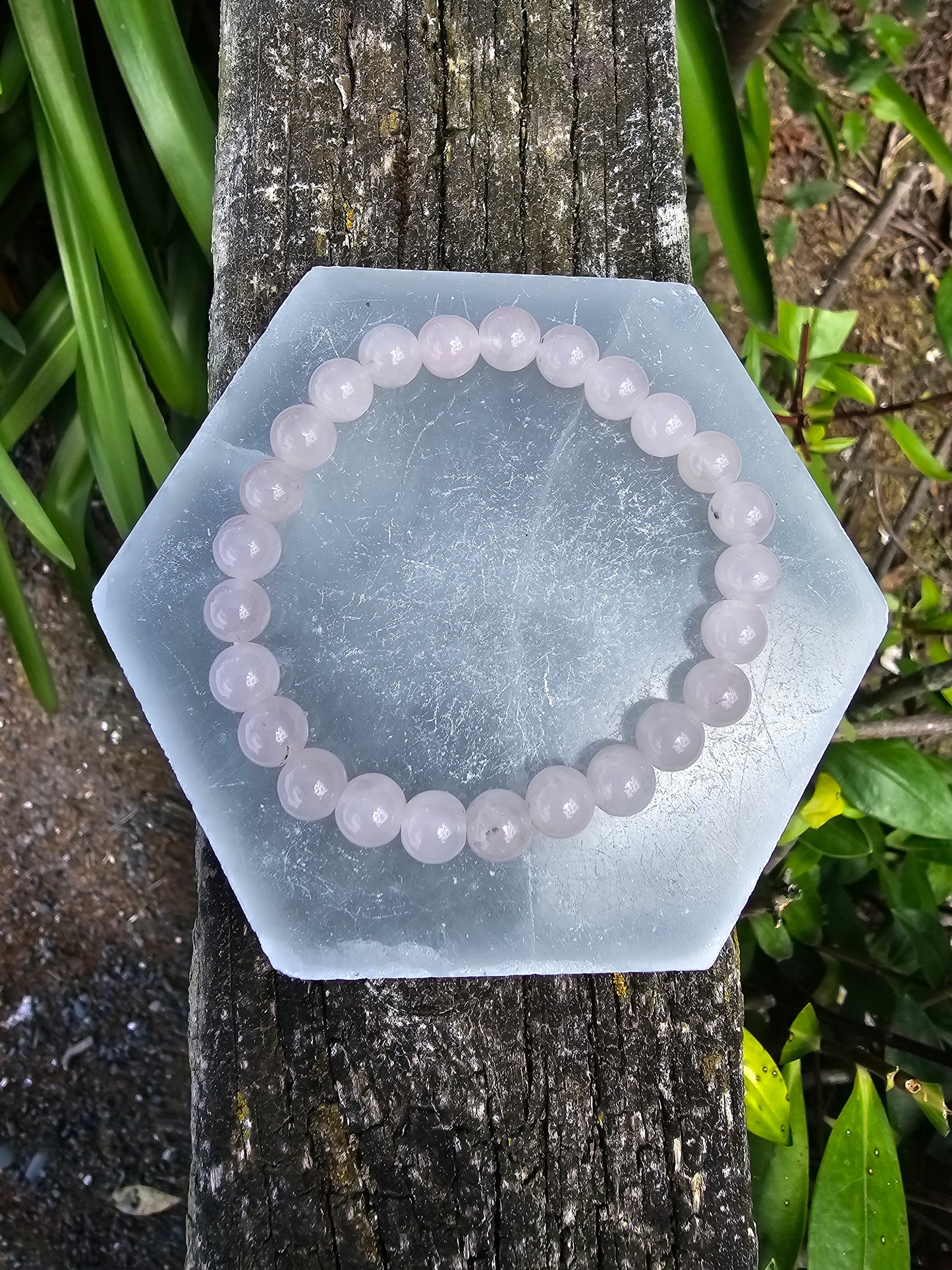 Rose Quartz | Round Bead Bracelet