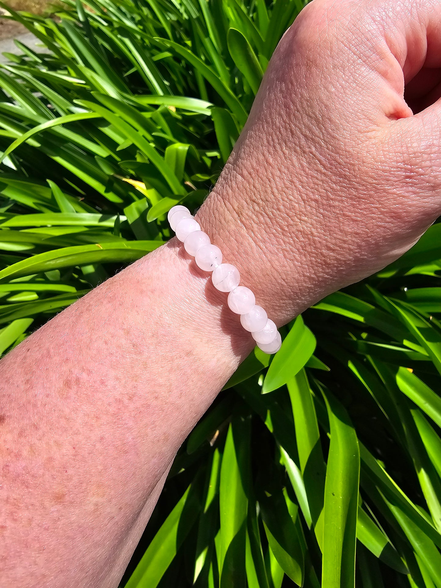 Rose Quartz | Round Bead Bracelet