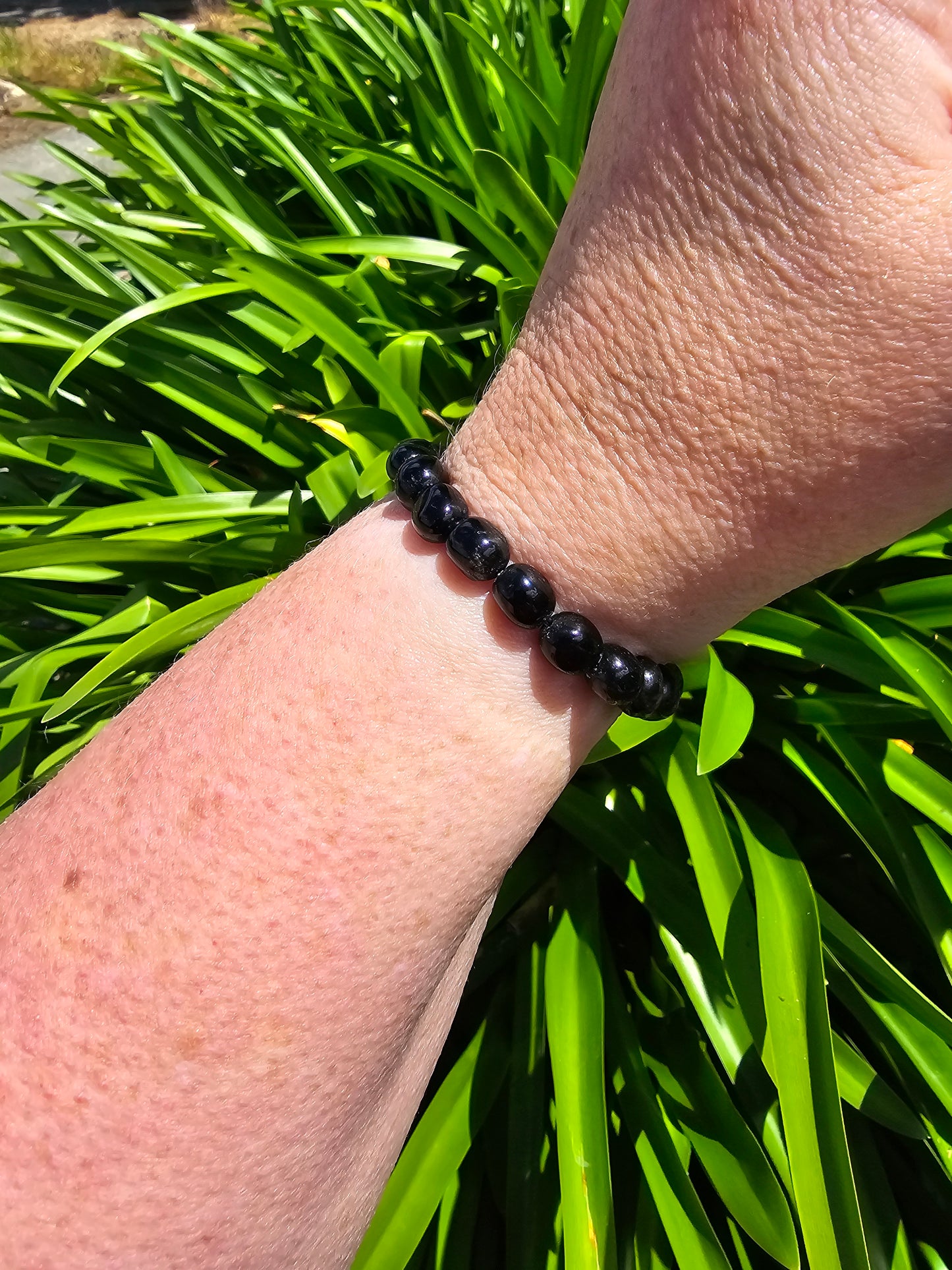 Silver Sheen Obsidian | Round Bead Bracelet