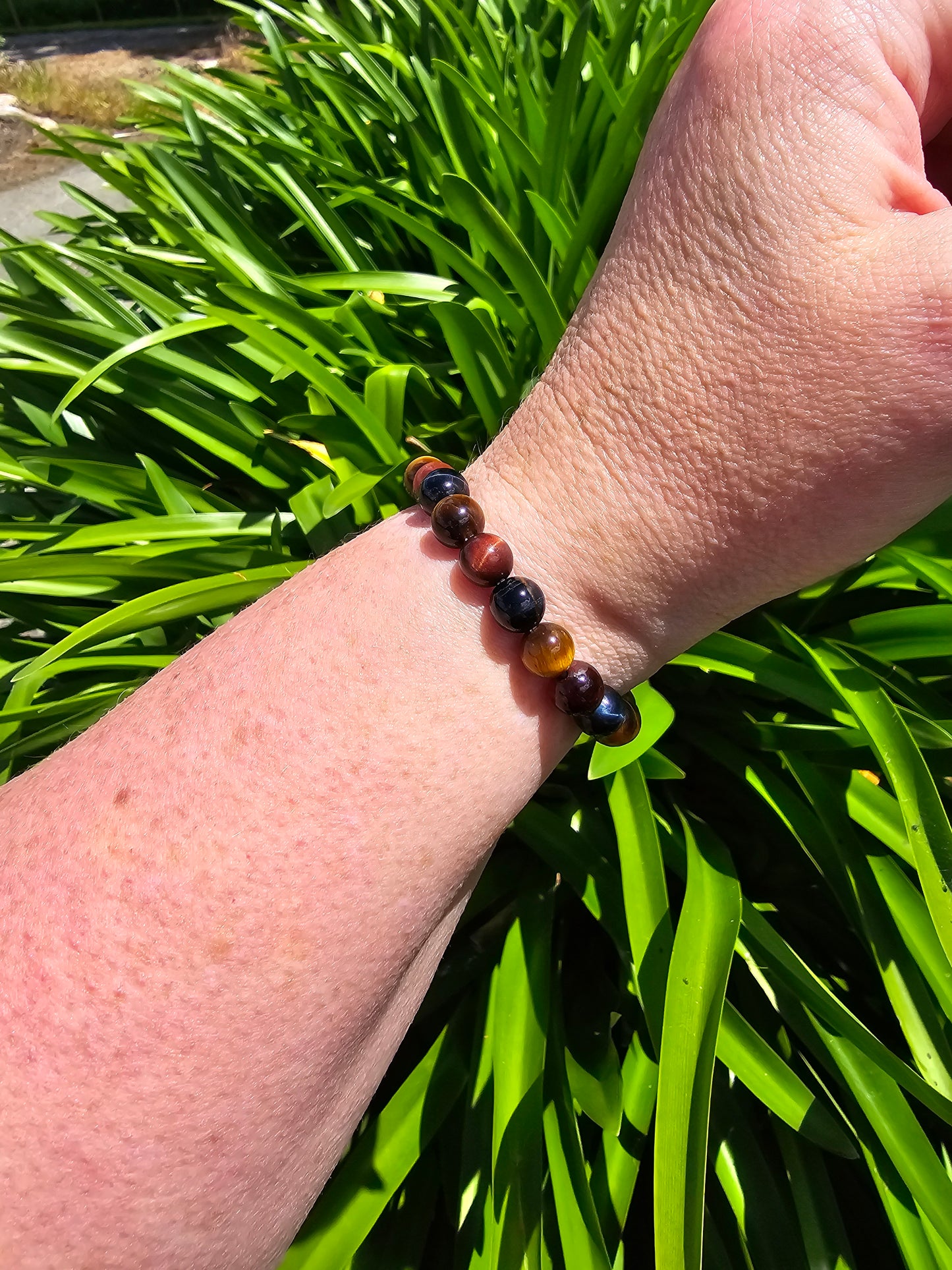 Tigers Eye Mixed | Large Round Bead Bracelet