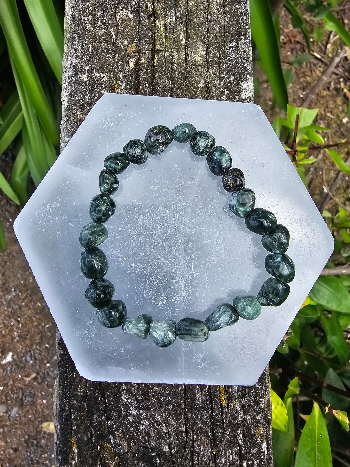 Seraphinite | Nugget Bead Bracelet