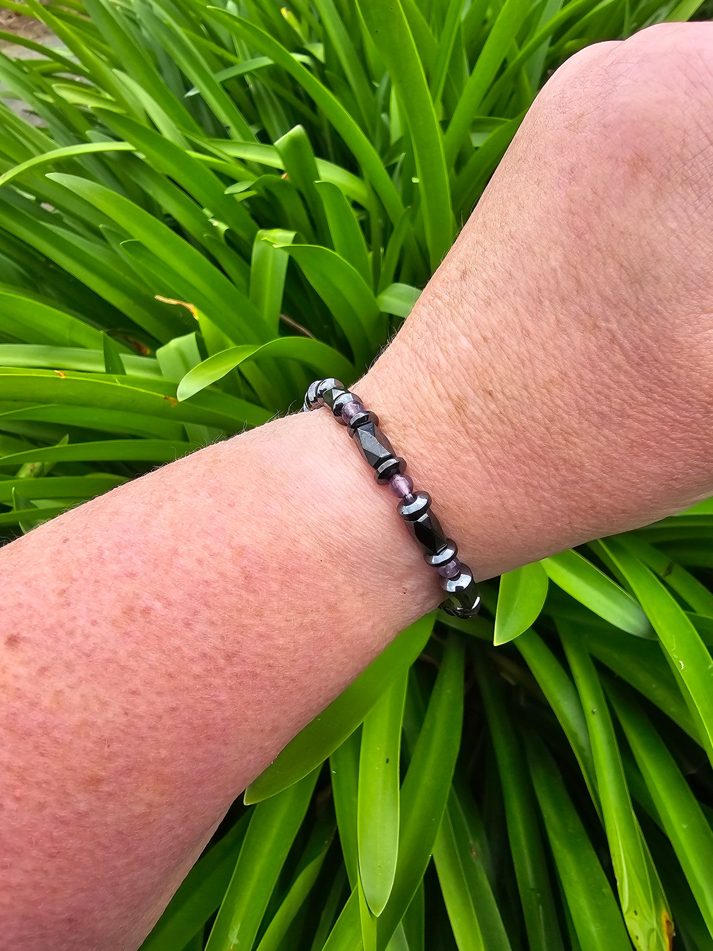 Hematite & Amethyst | Bead Bracelet