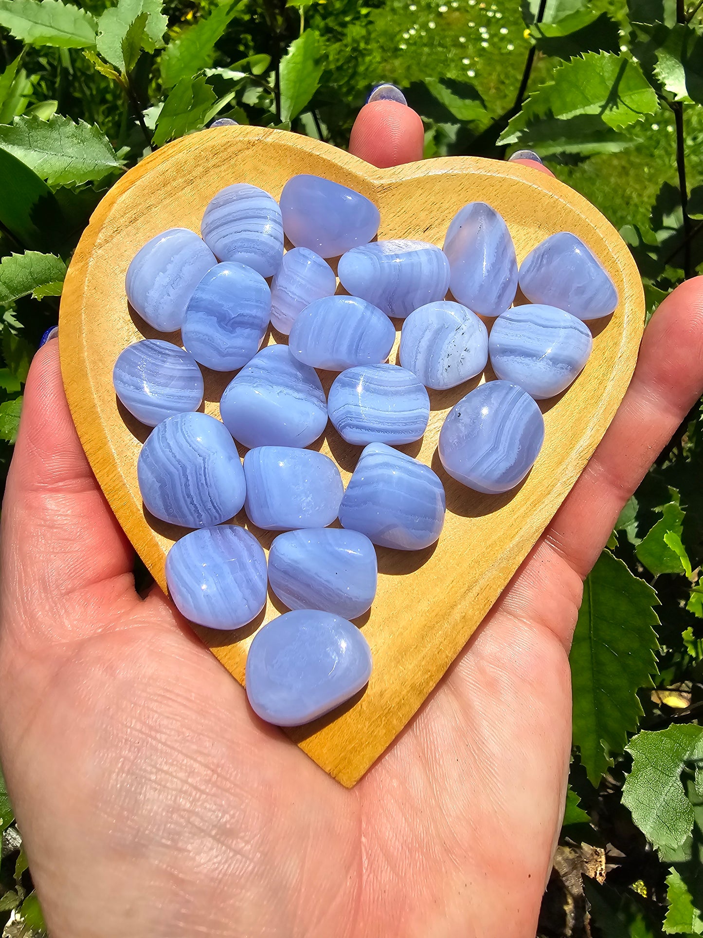 Blue Lace Agate Small Tumbled Stone