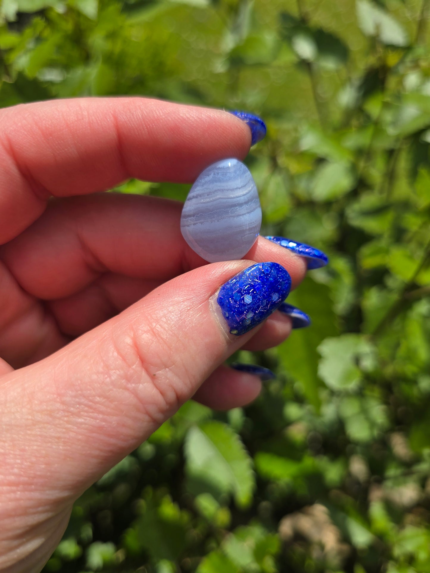 Blue Lace Agate Small Tumbled Stone