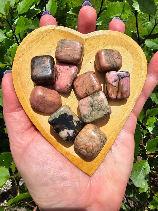 Rhodonite Tumbled Stone 10 Pack Valued at $50