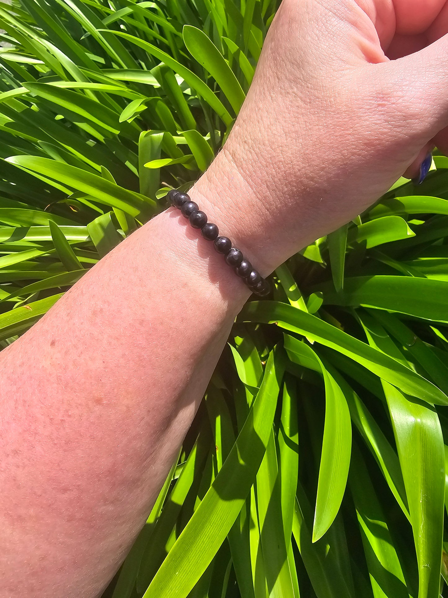 Shungite | Small Round Bead Bracelet