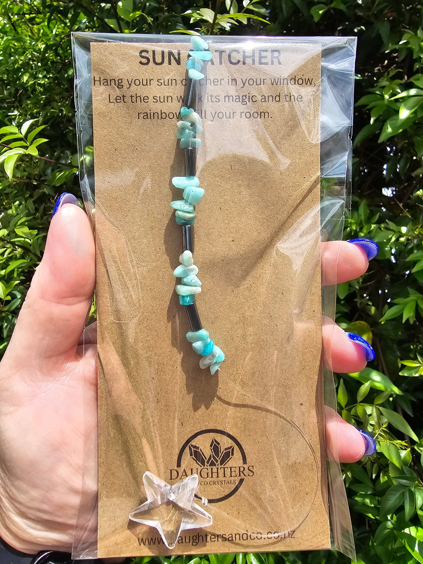 Amazonite & Hematite | Star Sun Catcher