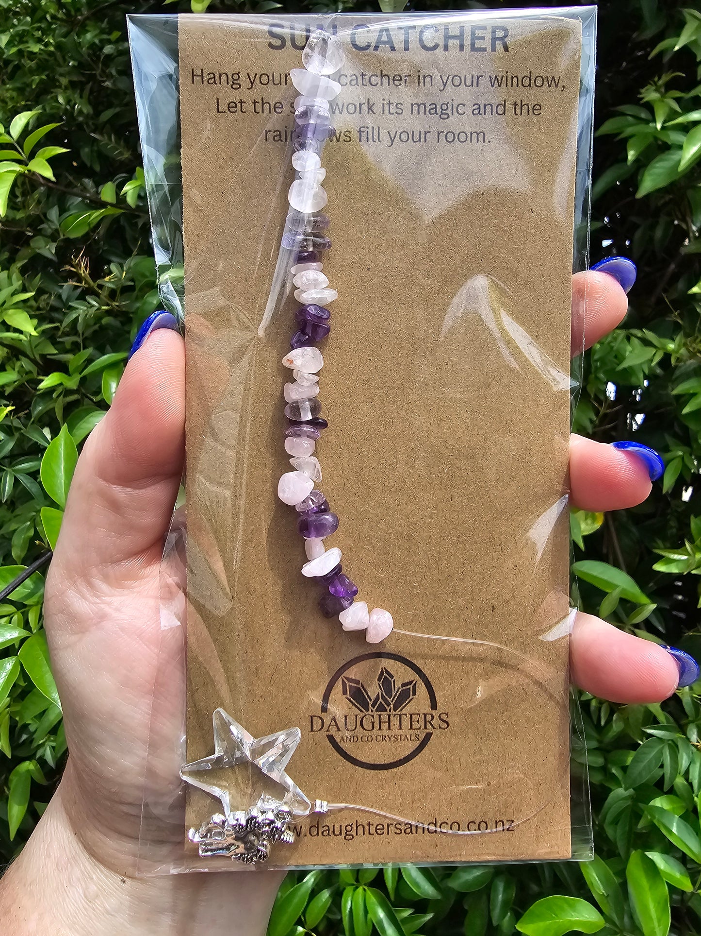 Amethyst & Rose Quartz | Star Sun Catcher