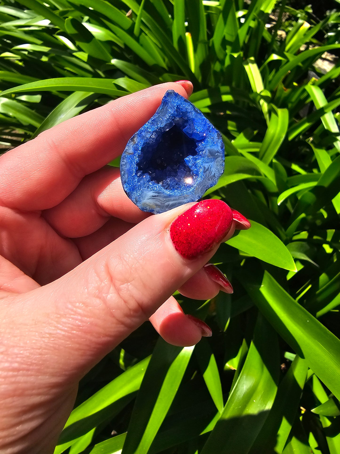 Agate Geode | Cave Blue Medium