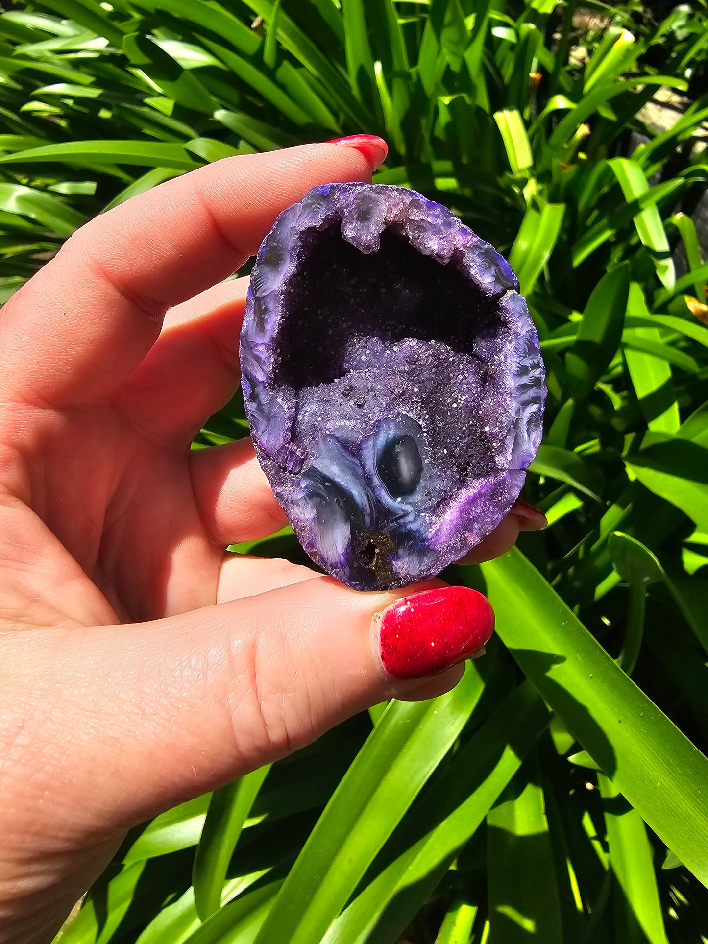 Agate Geode | Cave Purple Large