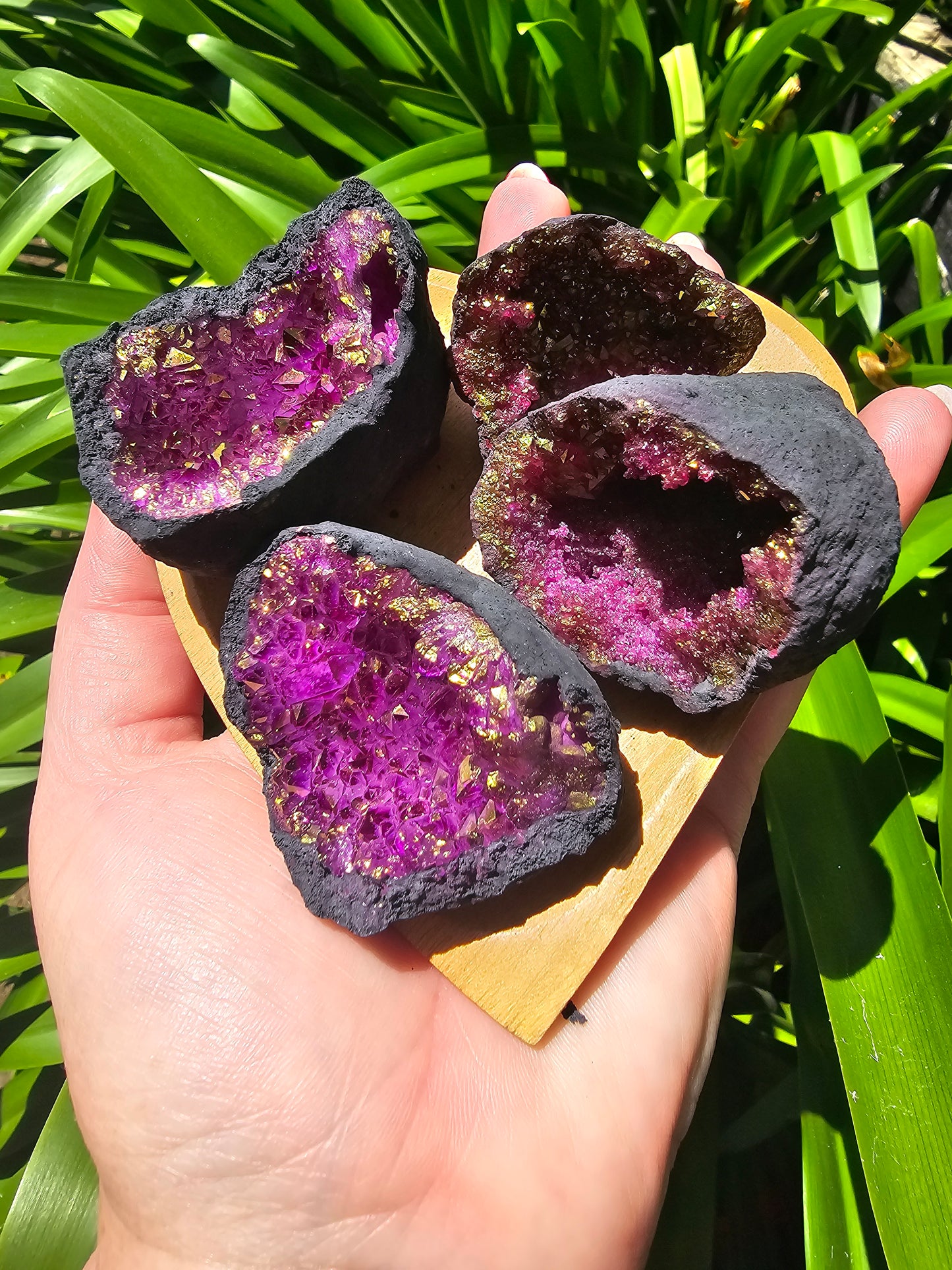 Quartz Geode Pair | Purple