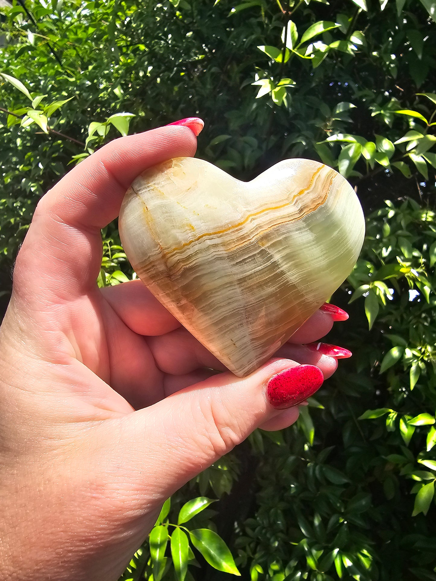 Banded Calcite Heart Small A