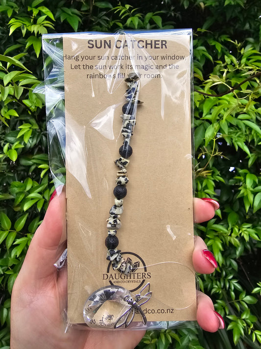 Dalmatian Jasper & Lava Stone | Sun Sun Catcher