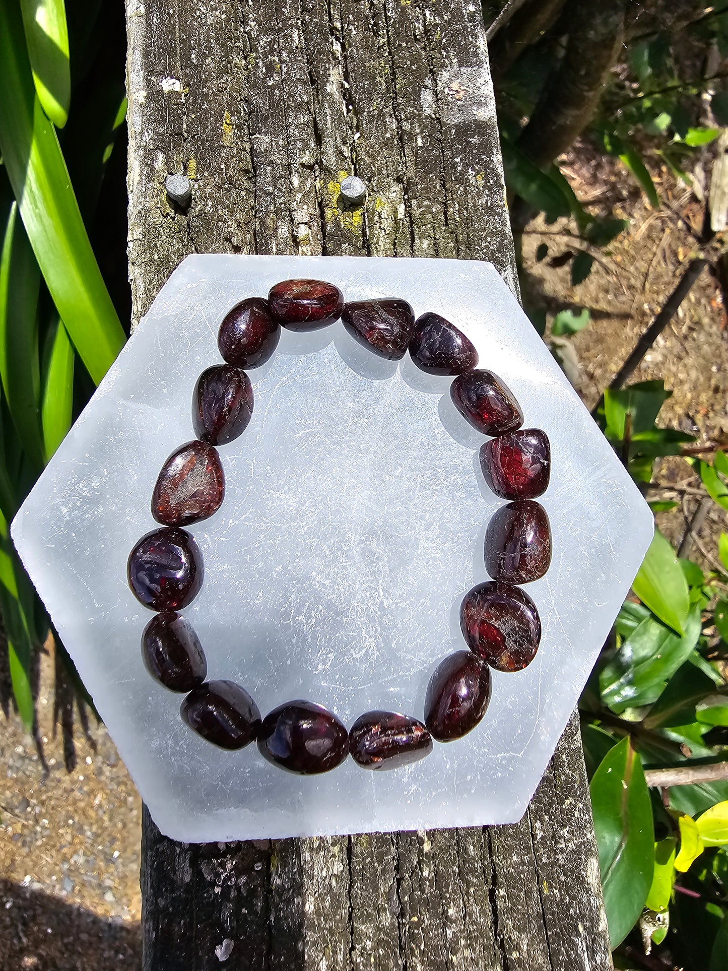 Garnet | Nugget Bead Bracelet