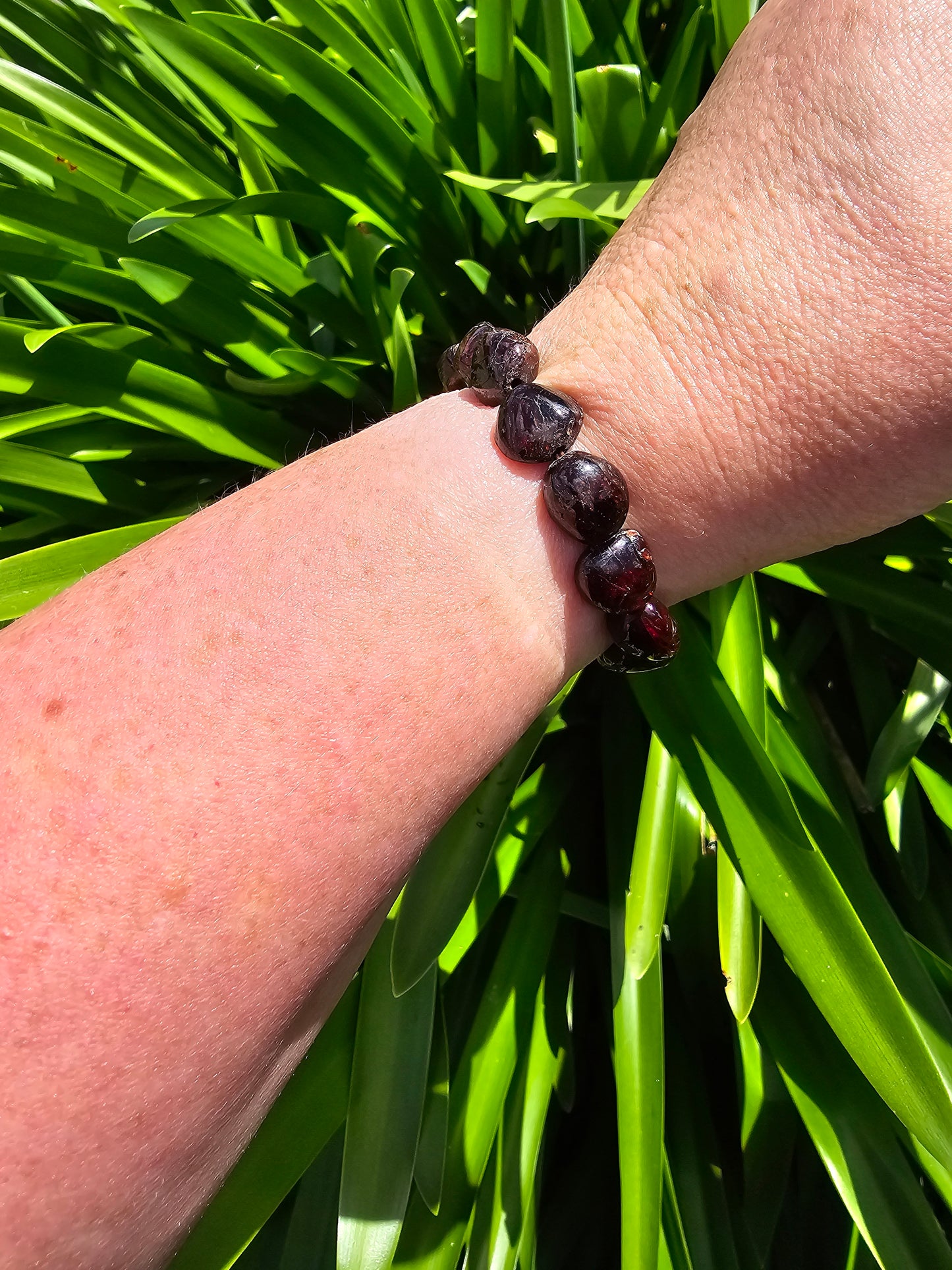 Garnet | Nugget Bead Bracelet