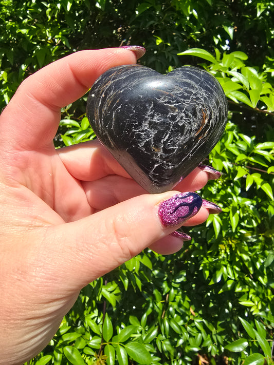 Black Tourmaline Heart A