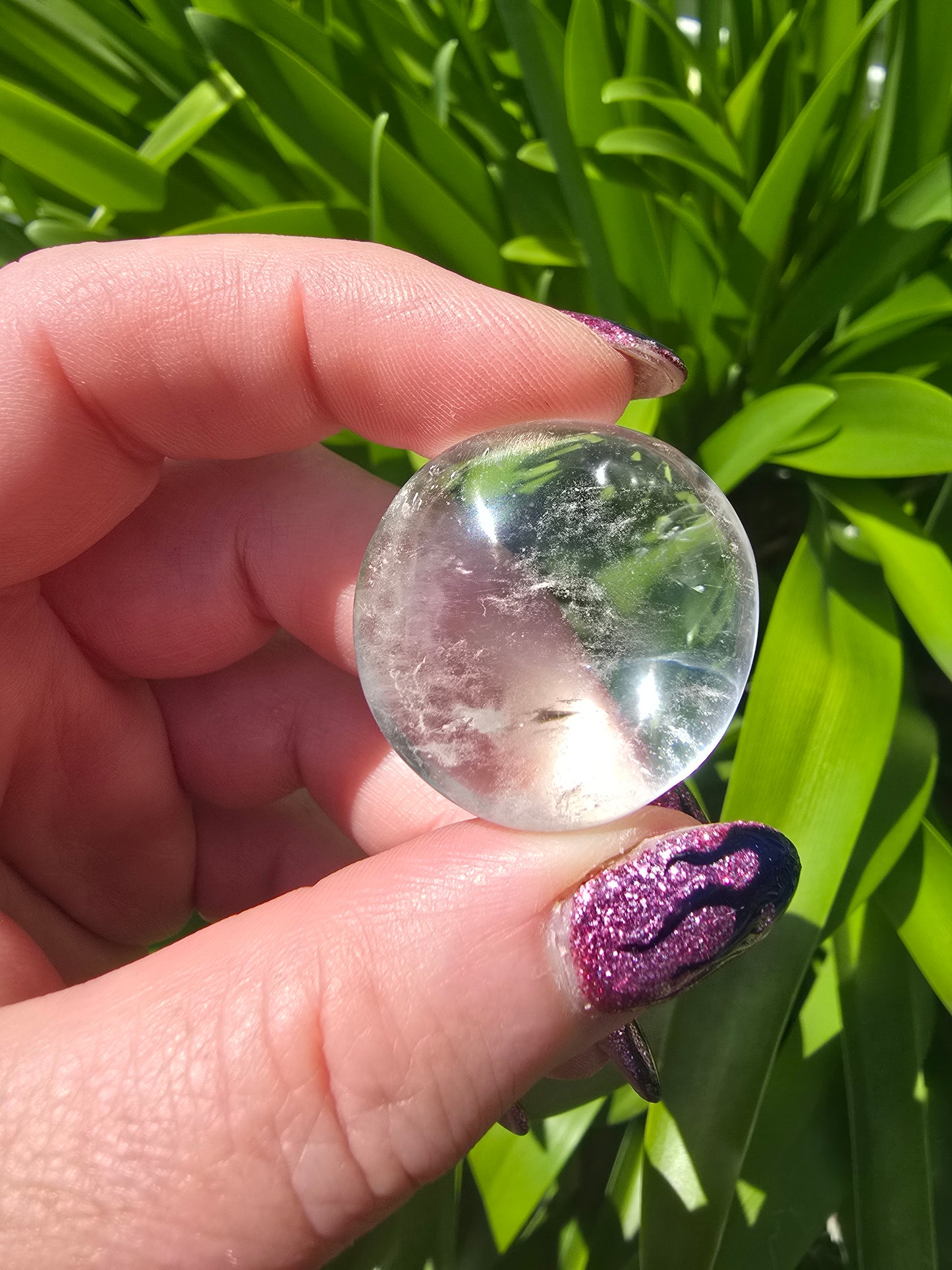 Clear Quartz Palm Stone Small