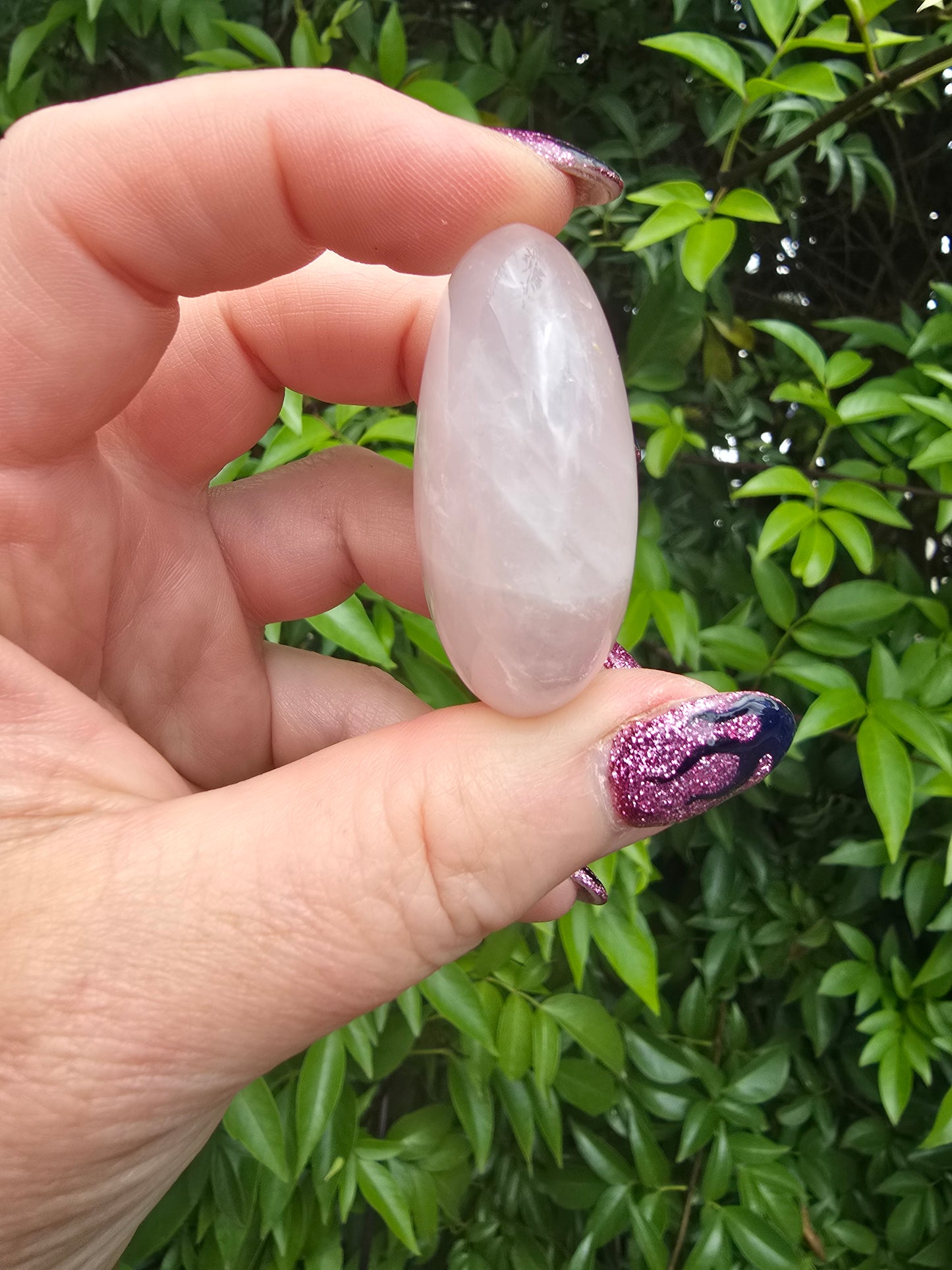 Rose Quartz Palm Stone F