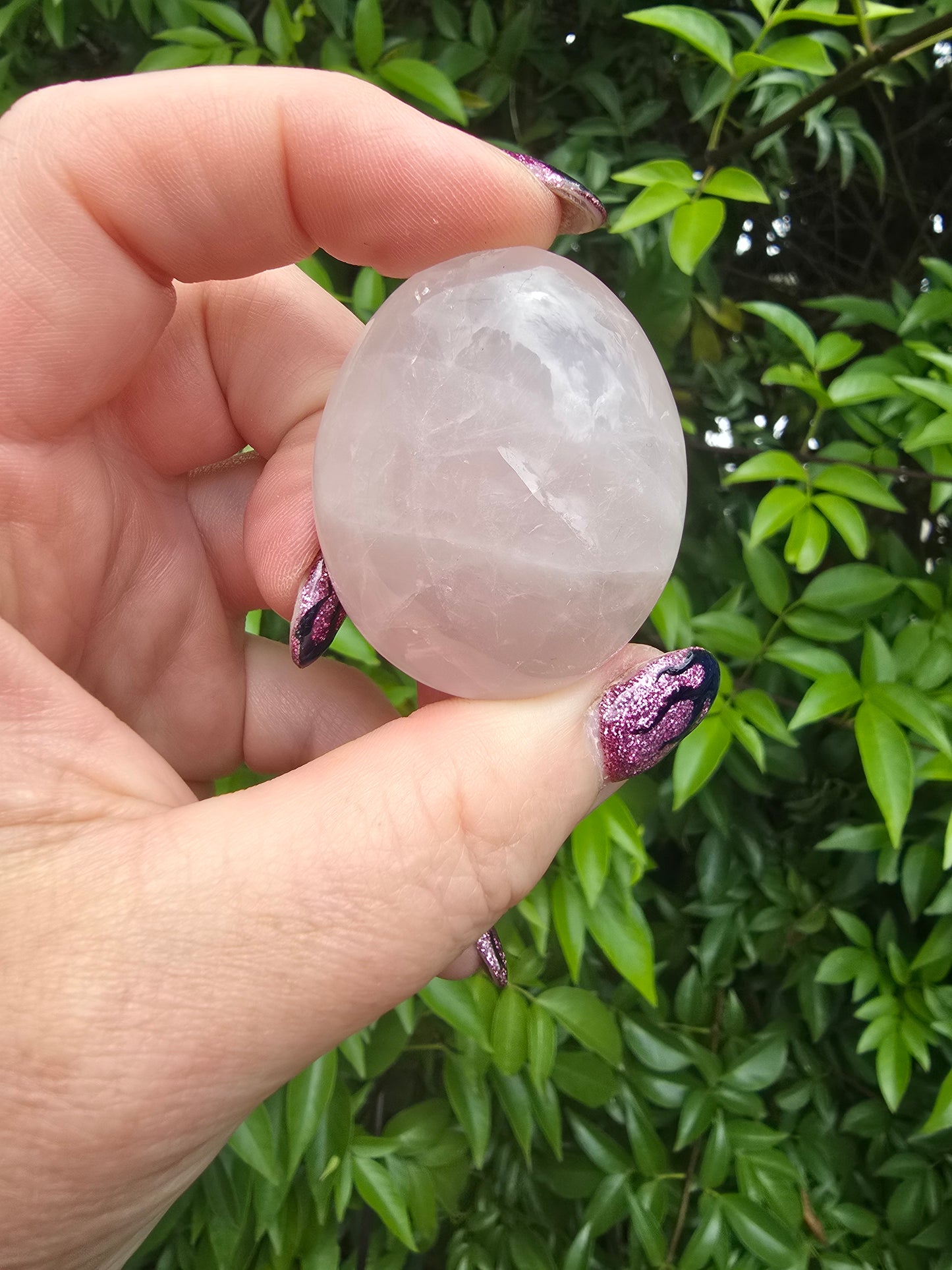 Rose Quartz Palm Stone F