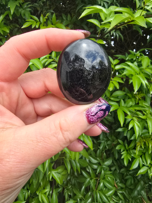 Black Tourmaline Palm Stone A