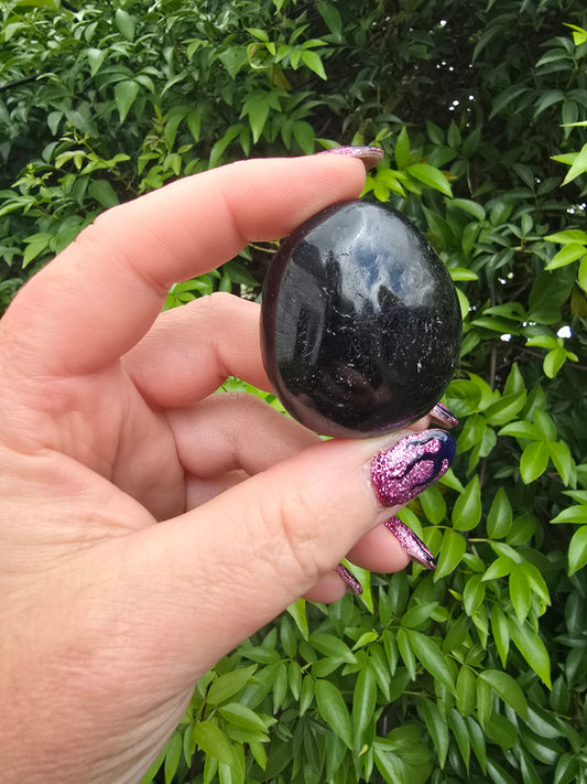 Black Tourmaline Palm Stone C