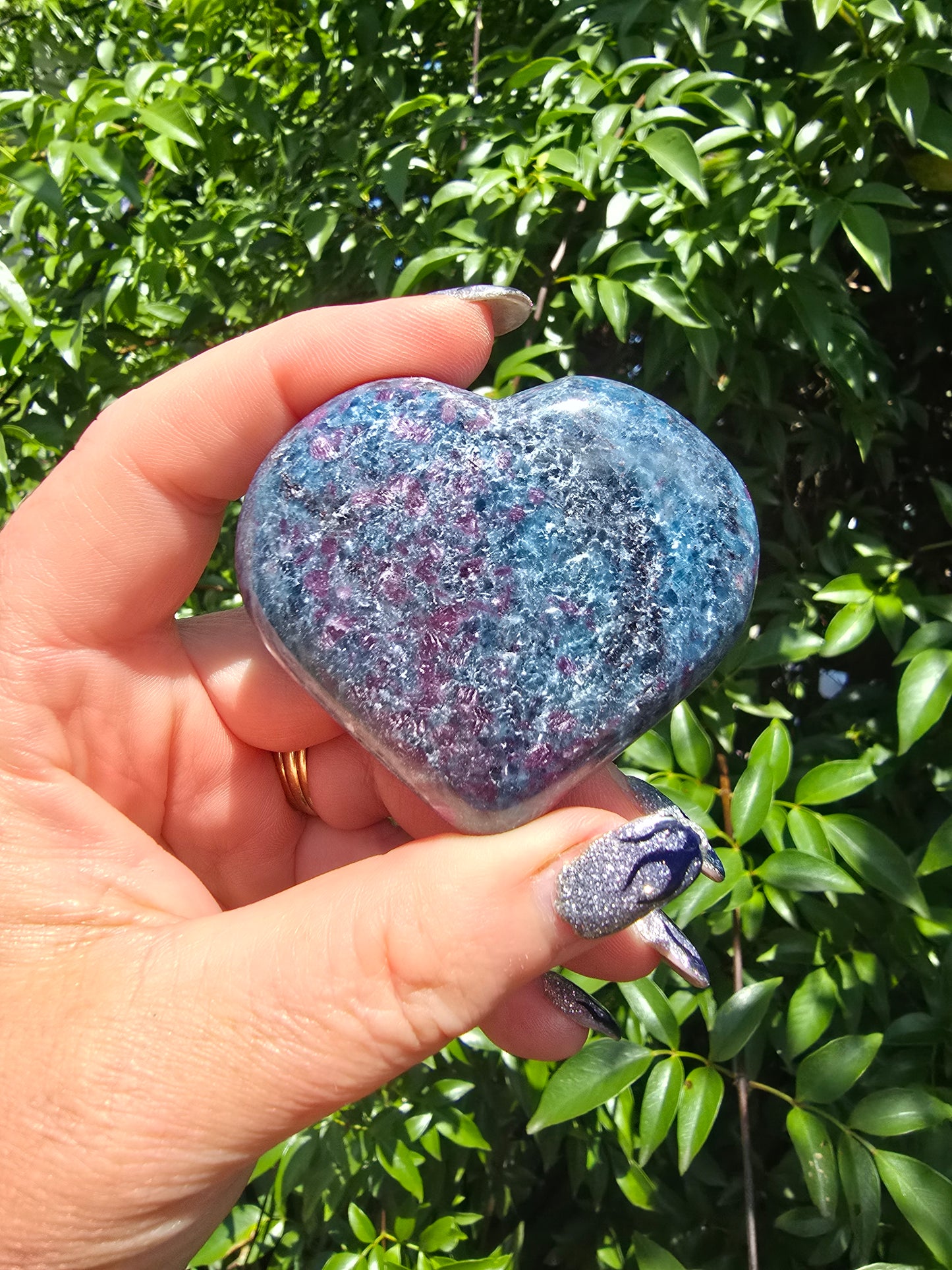 Ruby & Kyanite Heart A