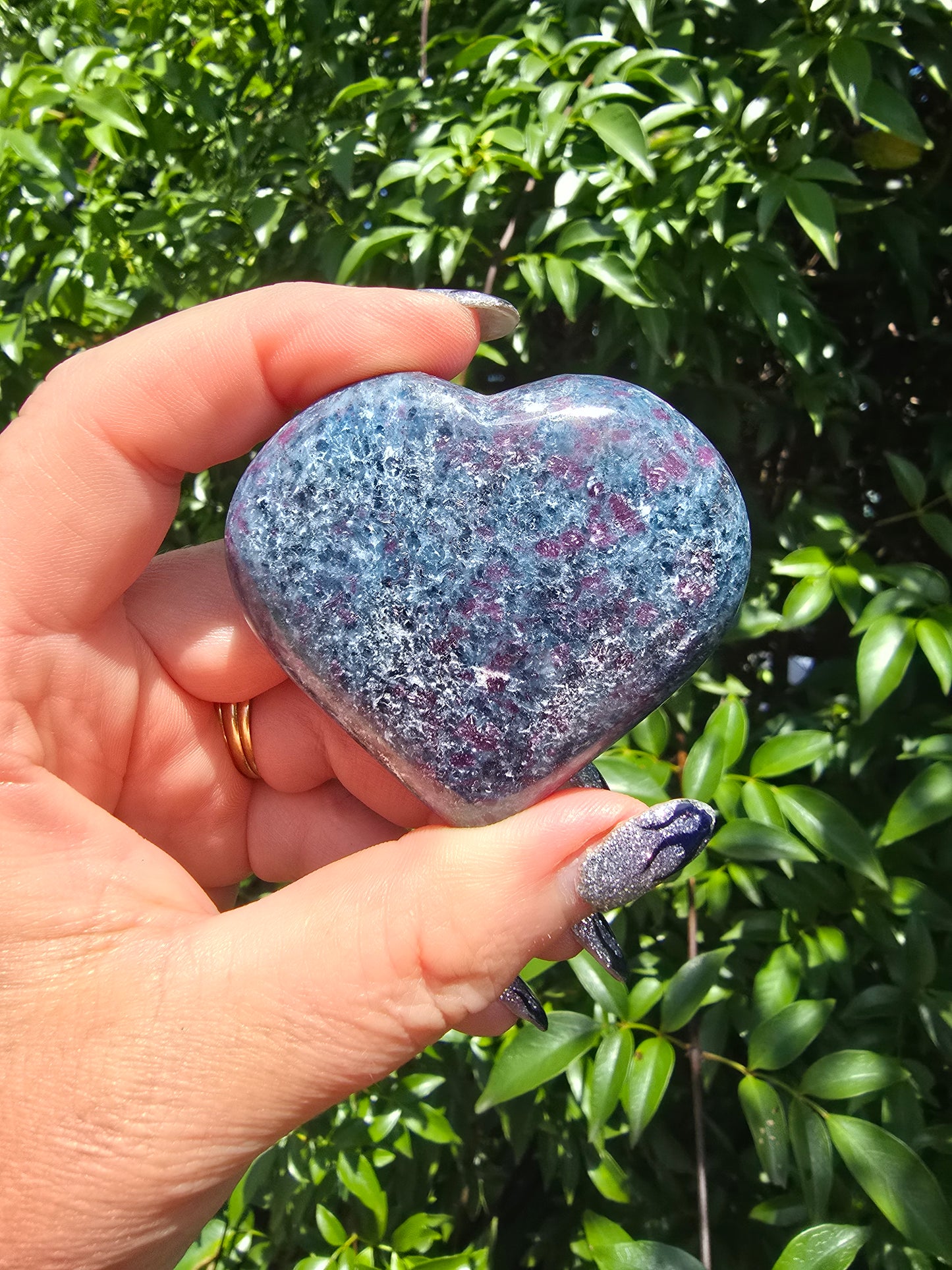 Ruby & Kyanite Heart A