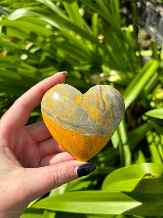 Bumble Bee Jasper Heart Large B