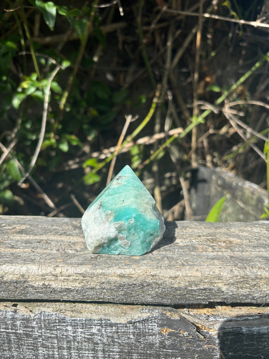 Amazonite Semi Polished Point A